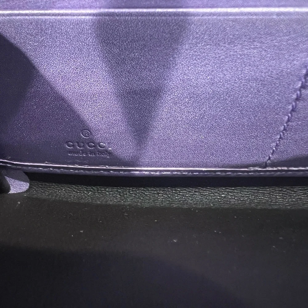 Gucci Brown and Purple Monogram Wallet - Picture 7 of 15